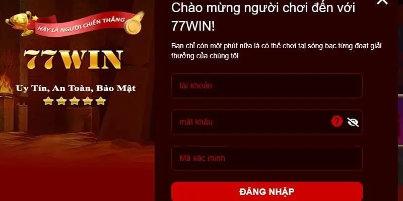 5 Bước Đăng Nhập Tài Khoản Tại 77win